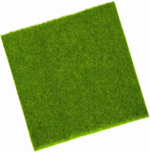 Vista 7 de Estink Césped artificial, alfombra sintética para exteriores, adorno de jardín en miniatura, para manualidades, paisajismo, césped artificial