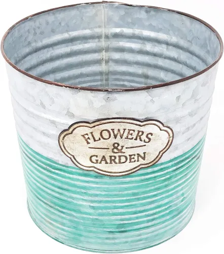 Vista 8 de allgala Maceta galvanizada para decoración interior y exterior-6 "-HD60074