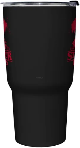 Vista 2 de Netflix Stranger Things SIMPLE POSTER - Taza de viaje de acero inoxidable, 27 onzas, multicolor