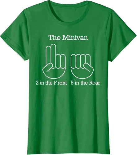 Vista 31 de The Minivan 2 In The Front 5 In The Rear Camiseta, Negro