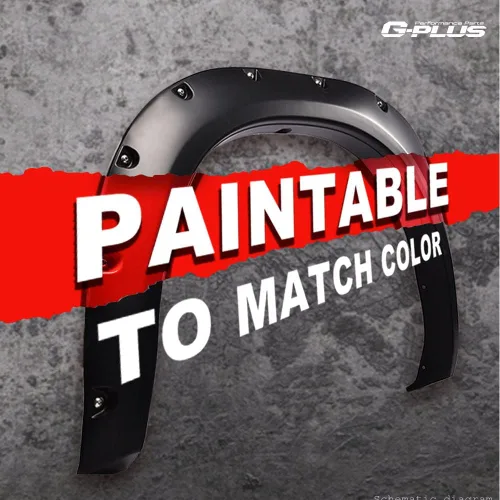Vista 4 de G-PLUS Fender Flare compatible con GMC Sierra 1500 2007-2013, 4 remaches de bolsillo texturizados Offroad