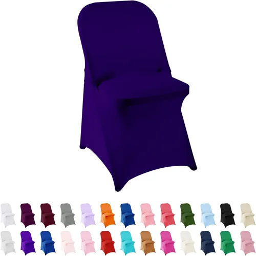 Vista 26 de Funda de elastano para silla, 12 unidades, fundas para silla, fundas plegables para sala de estar, funda extraíble lavable y elástica para silla