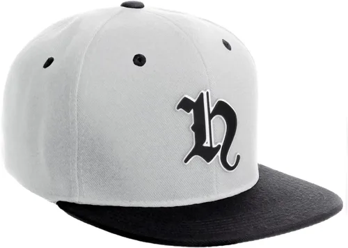 Vista 1546 de Daxton Gorra clásica con visera de billete plano con letras del alfabeto inglés antiguo de la A a la Z