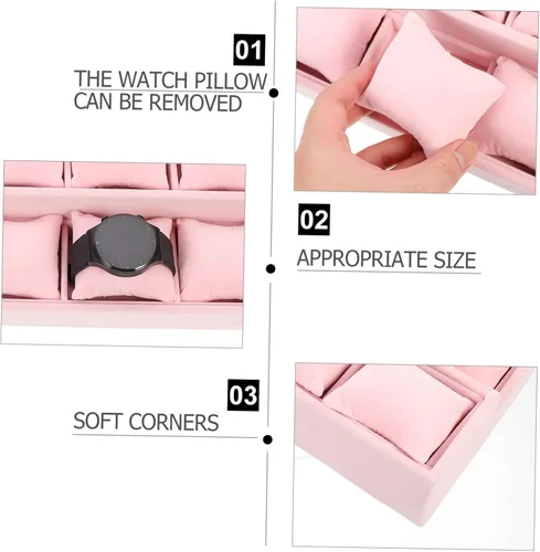 Vista 6 de USHOBE 3pcs Display Tray Jewellery Velour Jewelry Tray Jewelry Organizer Clear Cajas Organizadoras Jewelry Storage Organizer Jewlery Tray 2 Tier