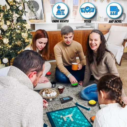Vista 6 de Teacher's Choice Sistema de Botón de Buzzer de Juego para 4 Jugadores con Luz Inalámbrica Muestra al Jugador Ganador Sonidos Fuertes y Únicos