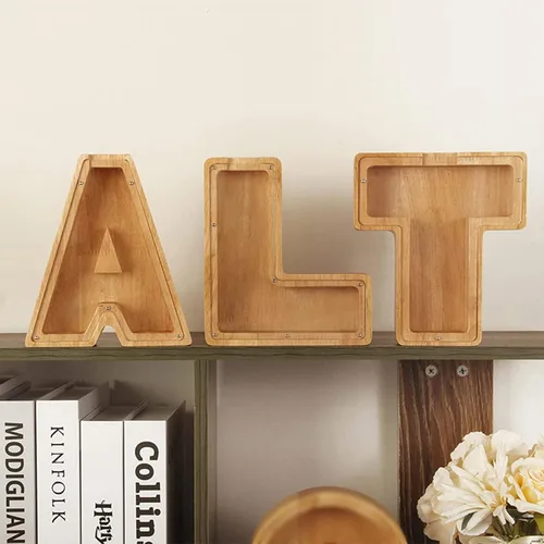 Vista 7 de iDIY Alcancía personalizada, caja de dinero para niños, preciosas letras iniciales del alfabeto, alcancías para niños y niñas, caja de dinero