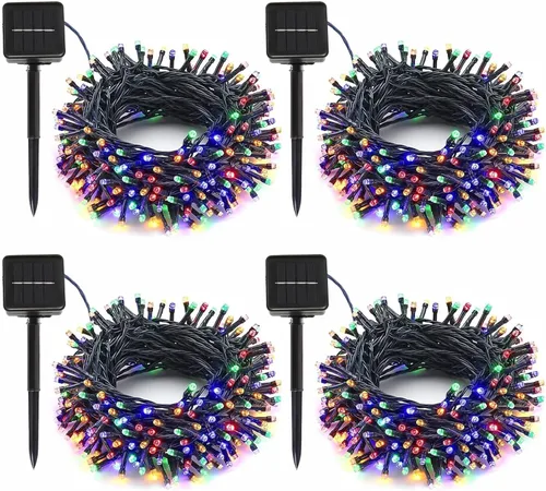 Vista 18 de SyouHome - Guirnalda de luces solares para exteriores, paquete de 6 600 luces LED solares de Navidad Varios
