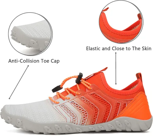Vista 5 de WateLves - Zapatos de agua para hombres y mujeres, para natación, para la playa, la piscina, surfear, hacer yoga o aeróbics acuático, calcetines