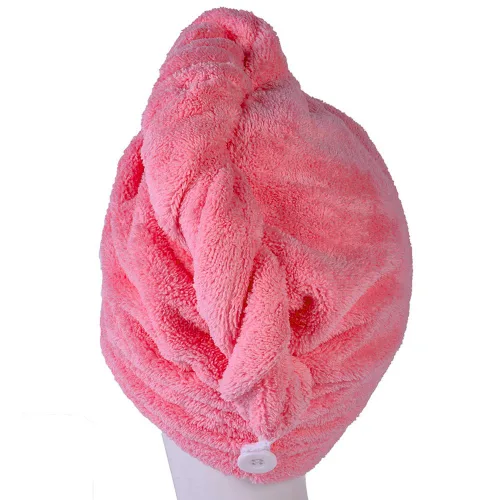 Vista 10 de YYXR Toalla de secado de pelo de microfibra ultra absorbente torsión turbante de pelo de secado Cap Envoltura para el cabello Púrpura