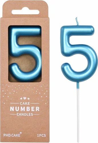 Vista 28 de PHD CAKE Velas de cumpleaños azul clásico de 2.76 pulgadas número 0, velas de pastel para celebración de fiesta