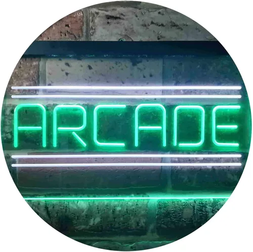 Vista 17 de ADVPRO Arcade Game Zone Room - Letrero de neón LED de doble color, azul y rojo, 12 "x 8.5" st6s32-i3368-br