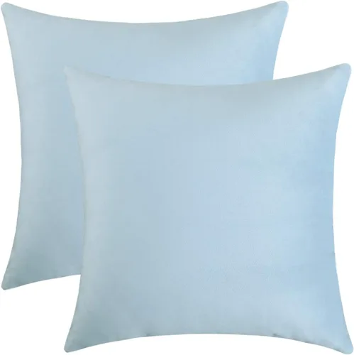 Vista 28 de Jeneoo Juego de 2 fundas decorativas para cojines de terciopelo suave y cómodo, funda sólida para cojín de sofá, decoración