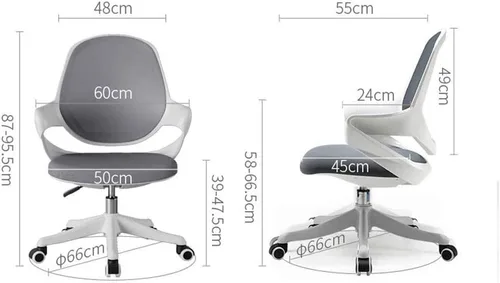 Vista 2 de Office Chair with Breathable Mesh Seat Computer Chair with Adjustable Seat Height and Task Chair with Firm Arm Rests