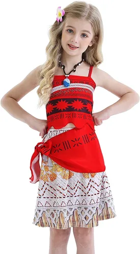 Vista 2 de AmzBarley Girls Ocean Adventure Costume Skirts Set Toddler Kids Party Cosplay Fancy Dress Up Clothes with Accessories