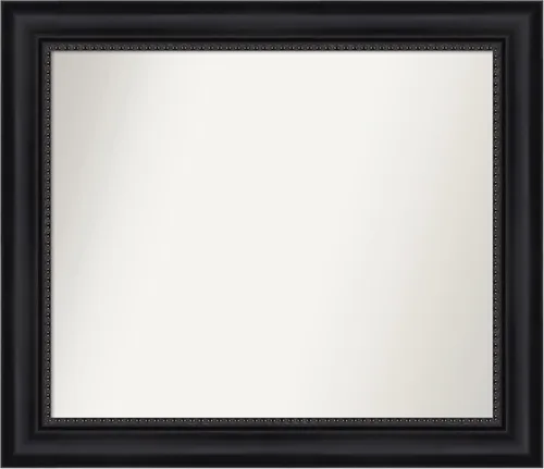Vista 210 de Amanti Art Espejo personalizado, espejo de baño negro Astor, espejo de pared o espejo de tocador de baño sobre el fregadero (25 x 25 pulgadas)