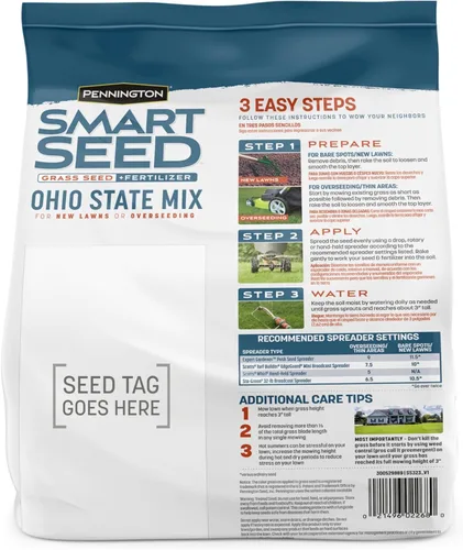 Vista 2 de Pennington Smart Seed - Semillas de césped del estado de Ohio para césped