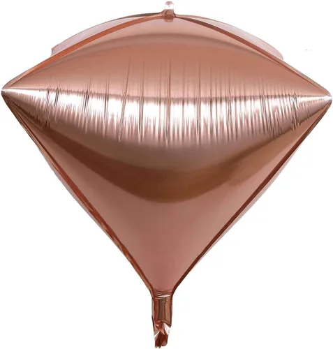 Vista 7 de Efavormart - Paquete de 3 globos de Mylar con forma de diamante 4D de 16.0 in, color oro rosa