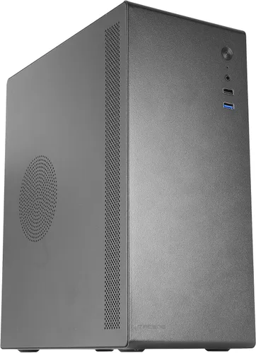 Vista 3 de Tacens 2FERROX, ATX Semi-Tower PC Case, ventilador lateral de 4.7 in, rejilla delantera, acero, negro