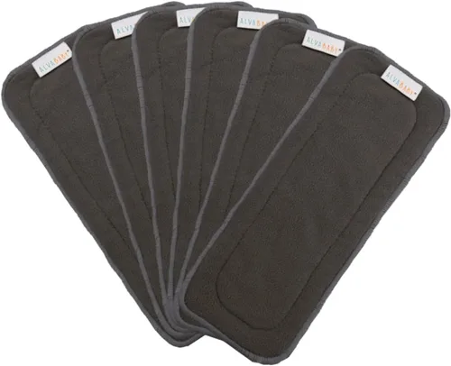 Vista 11 de Alvababy - 12 unidades de insertos para pañales de tela - Insertos súper suaves de 4 capas para pañales y fundas