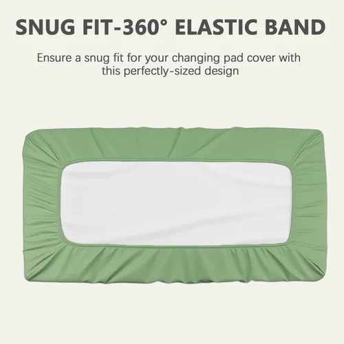 Vista 6 de Funda de cuero vegano para cambiador, 31 x 16 pulgadas, impermeable, lavable, extragruesa, portátil y antideslizante alfombrilla de pañales, se
