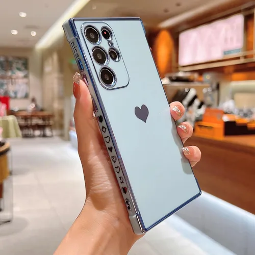 Vista 214 de phylla Funda de teléfono compatible con Samsung Galaxy A12 de 6.5 pulgadas, lindo corazón chapado en oro, elegante funda de lujo para mujer