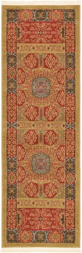 Vista 18 de Unique Loom Palace Collection - Alfombra tradicional, bohemia, medallón (3 pies 3 pulgadas x 3 pies 3 pies 3 pulgadas, redonda, rojo/bronceado)