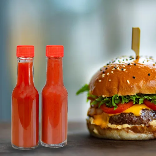 Vista 2 de Cornucopia Brands Mini botellas de salsa picante de 3 onzas (paquete de 24) botellas de salsa pequeña con tapas rojas, insertos de gotero y bandas