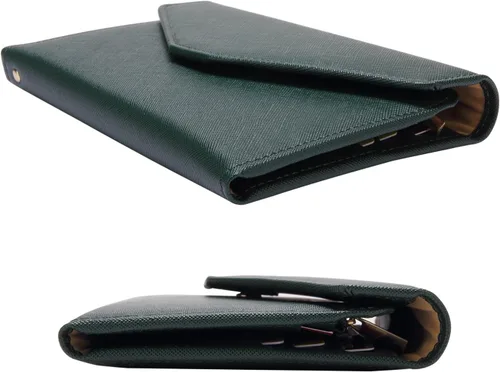 Vista 35 de Zoppen - Billetera de viaje con bloqueo RFID multiusos (Ver.4) Portatarjetas de pasaporte y vacunas, organizador de documentos de tres pliegues