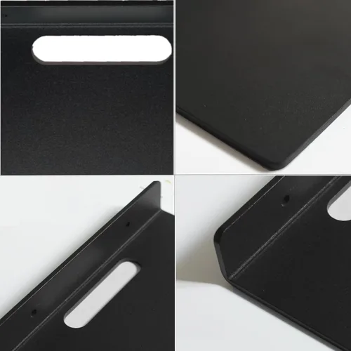 Vista 7 de Pequeño estante flotante – 0.118 in de grosor, 6.5 pulgadas, estante de pared de metal, estantes flotantes de metal para eco, cámaras, altavoz
