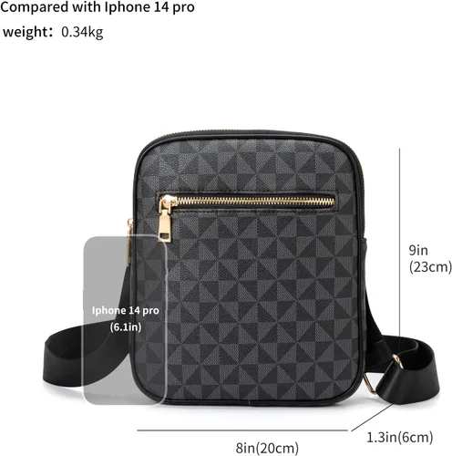 Vista 3 de Bolso cruzado para hombre, bolso de hombro para hombre para ir al trabajo, bolso de viaje Bolso de trabajo para hombre pequeño