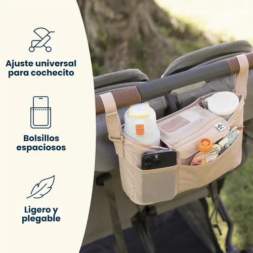 Vista 8 de Tiny Twinkle Organizador universal de cochecito con correa ajustable Carrito impermeable para cochecito de bebé, nuna, graco, Donna y Bugaboo