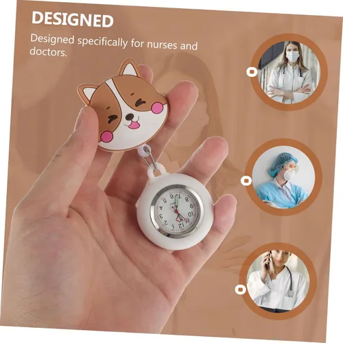 Vista 7 de NOLITOY 2 pcs Nurse Pocket Watch Hanging Nurse Watch Pocket Watches for Men Animal Nurse Watch Nurse Watches for Women Clip Nurse Watch Vet tech fob