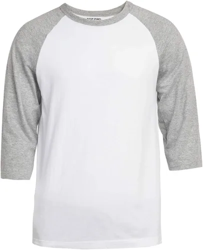 Vista 10 de Men's 3/4 Sleeve Raglan Cotton Baseball Tee Shirt