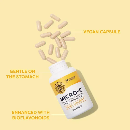 Vista 3 de Vimergy Micro-C® Cápsulas de Vitamina C – 500mg por cápsula, Apoya la salud inmunológica*, Promueve la producción de colágeno, Apoya huesos
