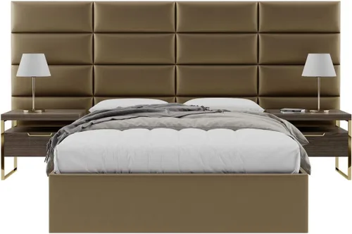 Vista 23 de Vänt - Paneles tapizados de cabecera para montar en la pared, diseño Elizabeth, 120 x 46 pulgadas, configuración de 16 paneles individuales
