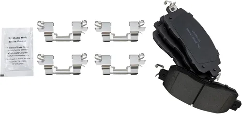 Vista 181 de TRQ Juego de pastillas de freno delantero y rotores con revestimiento de cerámica compatible con Jeep Compass Patriot 2017