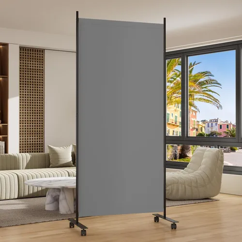 Vista 15 de Divisor de habitación de 34 pulgadas de ancho plegable con ruedas, 1 panel divisor de pared para separación de habitaciones