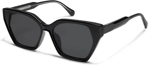 Vista 4 de Lentes de sol cuadrados de moda para mujer, elegantes lentes de sol UV400 AM6632A