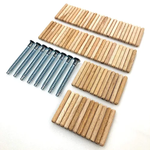 Vista 3 de ReplacementScrews Kit de hardware compatible con IKEA KALLAX 5 x 5 estante 703.015.42 - Todos los tornillos (104321) y clavijas (101339)