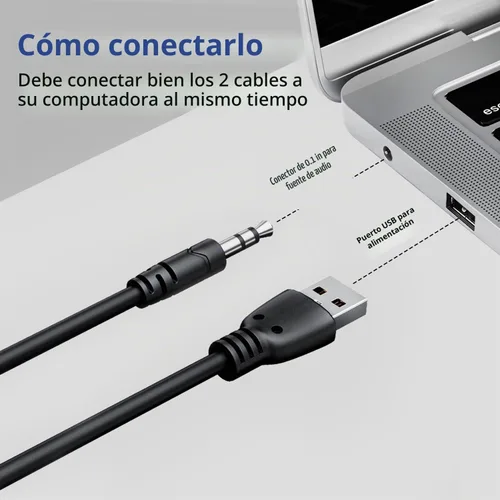 Vista 5 de Uakinat Altavoces de computadora, altavoces de escritorio con varios LED coloridos, altavoces para juegos con control de volumen, para PC
