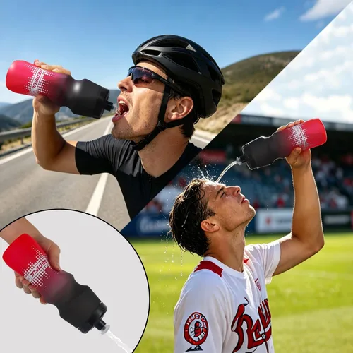 Vista 4 de GEMFUL Botella de agua para bicicleta de 24 onzas, paquete de 2 botellas de agua para ciclismo, sin BPA, con tapa a prueba de fugas, se adapta a