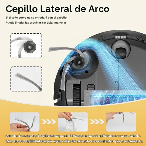 Vista 5 de Piezas de repuesto para aspiradora robot Roborock Q7 M5/M5+, Q7 L5/L5+ Q7M5-19Pcs Kit - Negro