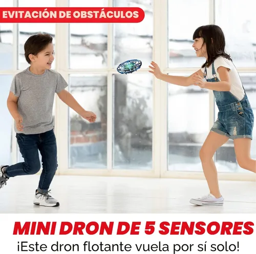 Vista 3 de Force1 Scoot - Dron de mano para niños o adultos, con sensor de movimiento de manos libres, mini dron, práctico para interiores, pequeño juguete Azul