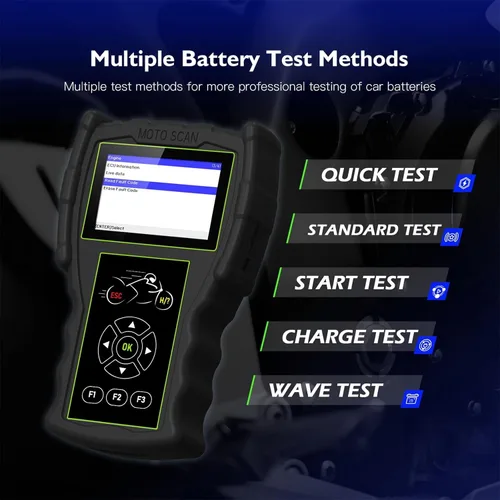 Vista 6 de Herramienta de prueba de diagnóstico del motor del sistema de motocicleta M100 Pro Moto Scanner Lectores de código Herramientas de escaneo Dual