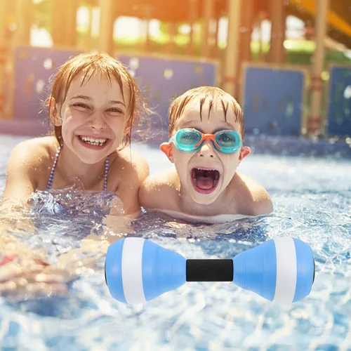 Vista 8 de BESPORTBLE Mancuernas aeróbicas acuáticas, 1 par de mancuernas flotantes de Eva para entrenamientos de piscina