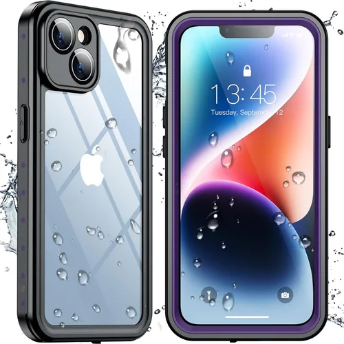 Vista 26 de SPIDERCASE Funda impermeable para iPhone 12 Pro Max, lente integrada y protector de pantalla, protección completa resistente, 12 pies, a prueba