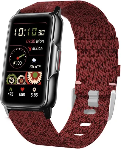 Vista 4 de Lamshaw Compatible con la correa de reloj inteligente Mindrose, correa de repuesto de tela tejida de nailon transpirable compatible con Mindrose H80