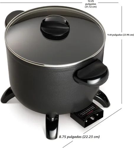 Vista 8 de Presto 06006 Hervidor de Cocina Multifunción/Vaporera, Negro