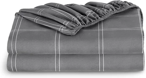 Vista 18 de Bare Home Paquete de 2 sábanas bajeras ajustadas tamaño individual - microfibra ultrasuave de alta calidad 1800, resistente a las arrugas, bolsillo