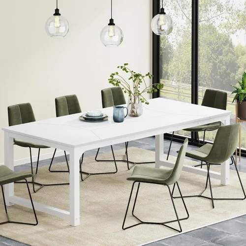 Vista 12 de Tribesigns Mesa de comedor de 63 x 31.5 pulgadas, mesa de cocina industrial para 4-6 personas, mesa de comedor rectangular para comedor, cocina